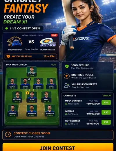 12qbet (12 qbet) fantasy cricket & matchday visual 3